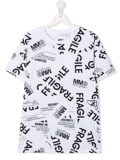 Maison Margiela футболка из джерси с принтом Fragile