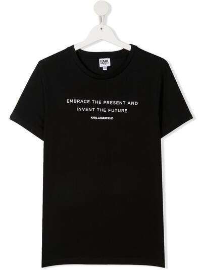 Karl Lagerfeld Kids футболка с круглым вырезом и надписью
