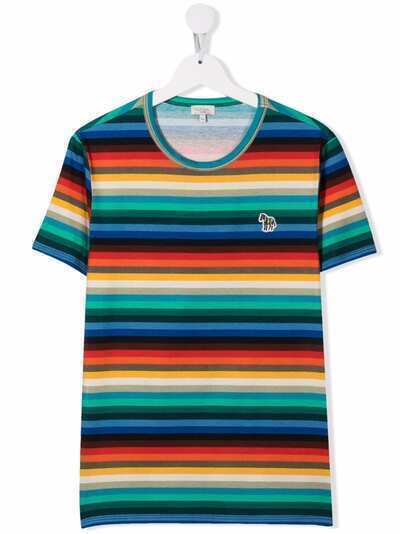 Paul Smith Junior patch striped T-shirt