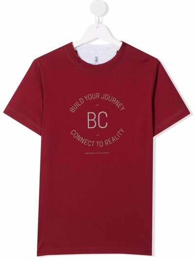 Brunello Cucinelli Kids футболка с логотипом