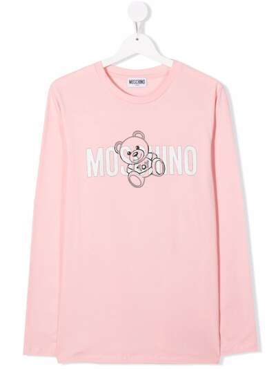 Moschino Kids футболка Teddy Bear с логотипом