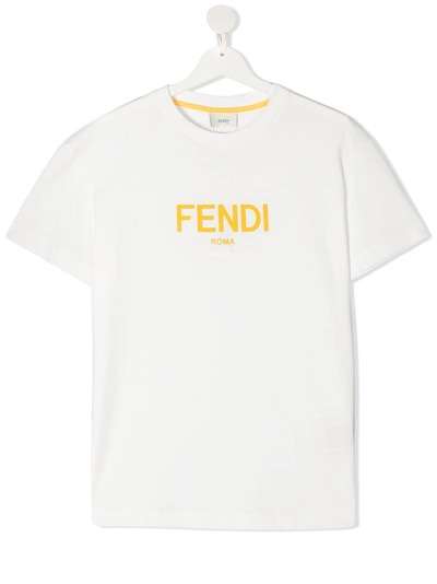 Fendi Kids футболка с логотипом