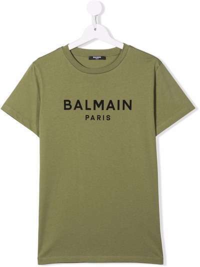 Balmain Kids TEEN logo-print round-neck T-shirt