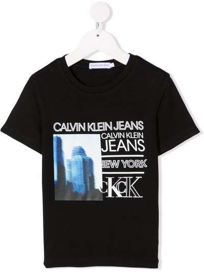 Calvin Klein Kids футболка с фотопринтом New York