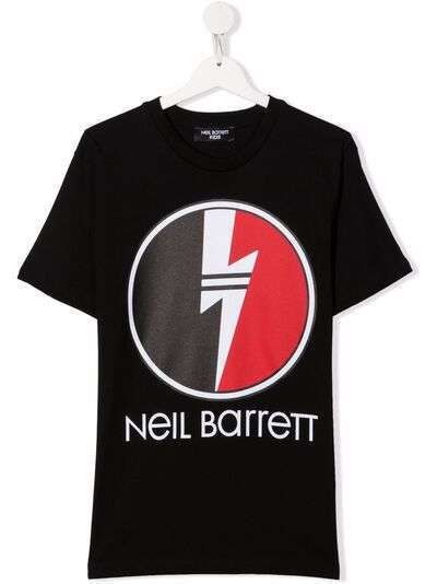 Neil Barrett Kids футболка с логотипом