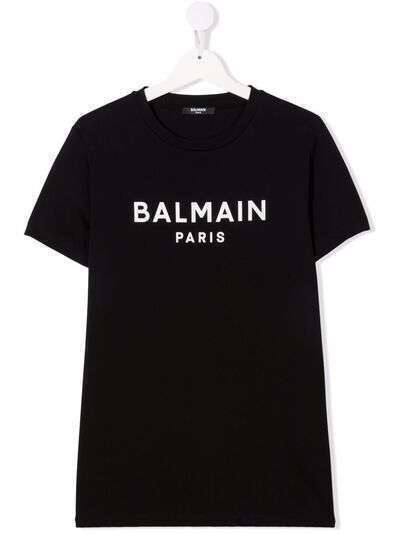 Balmain Kids TEEN logo crew-neck T-shirt