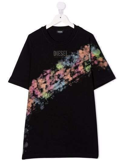 Diesel Kids футболка с абстрактным принтом