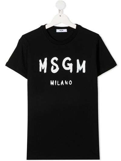 MSGM Kids футболка с короткими рукавами и логотипом