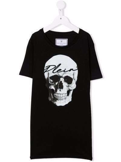 Philipp Plein Junior футболка с логотипом Skull