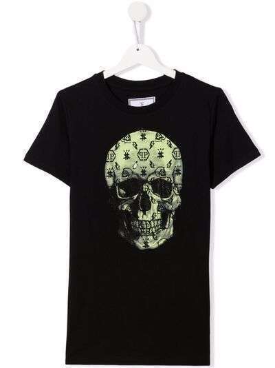 Philipp Plein Junior футболка с логотипом Skull