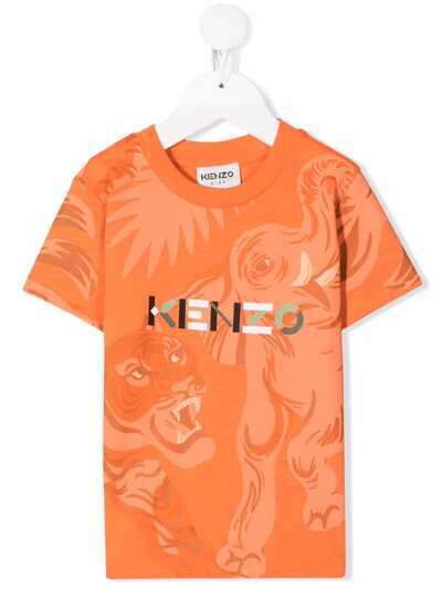 Kenzo Kids футболка с анималистичным принтом
