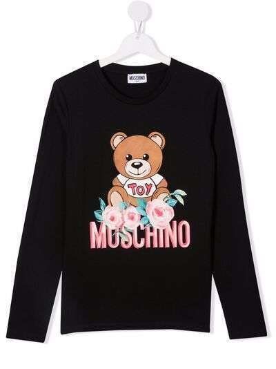 Moschino Kids топ с принтом Teddy Bear