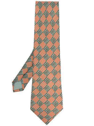 Hermès клетчатый галстук pre-owned