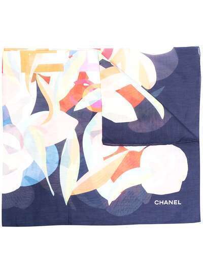 Chanel Pre-Owned полупрозрачный шарф с абстрактным принтом