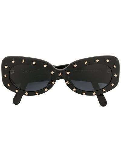 Chanel Pre-Owned солнцезащитные очки в прямоугольной оправе