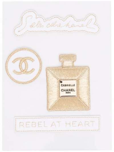 Chanel Pre-Owned набор из четырех нашивок 2010-х годов с логотипом
