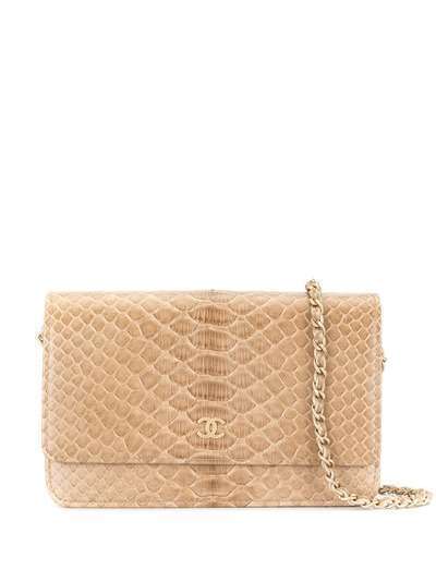 Chanel Pre-Owned сумка WOC с тиснением под кожу змеи