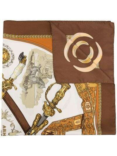 Hermès шелковый платок Armes de Chasse 1970-х годов