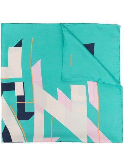 Chanel Pre-Owned шелковый платок с геометричным принтом