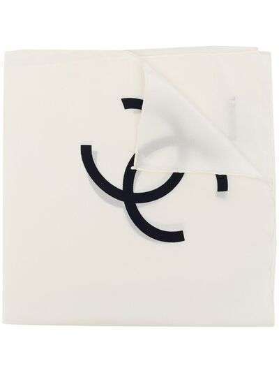 Chanel Pre-Owned шелковый платок с логотипом CC