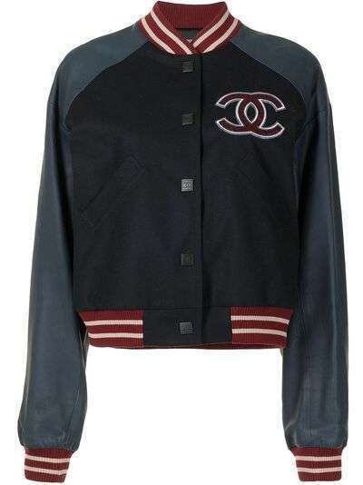 Chanel Pre-Owned куртка-бомбер Sports Letterman Baseball