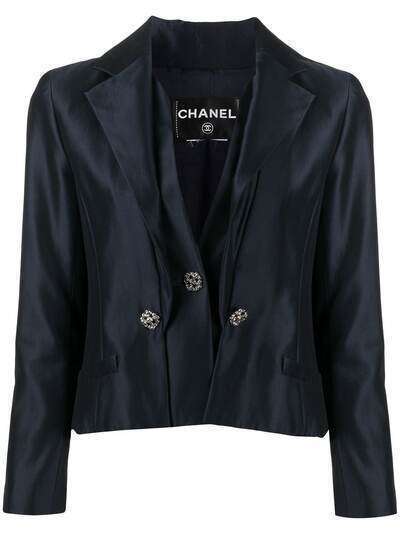Chanel Pre-Owned двубортный пиджак с заостренными лацканами