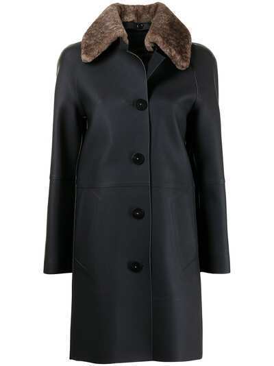Louis Vuitton однобортное пальто pre-owned
