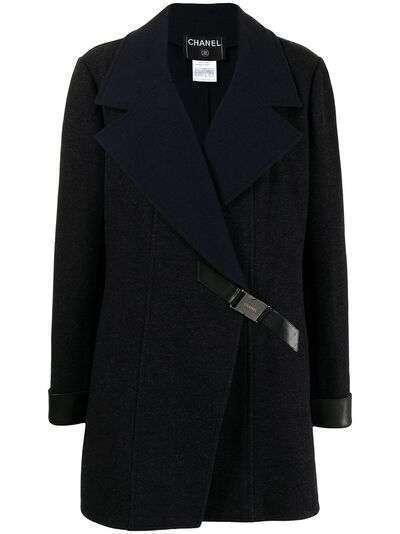 Chanel Pre-Owned двубортное пальто 2000-х годов с пряжками