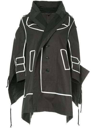 Comme Des Garçons Pre-Owned contrast-trim draped jacket