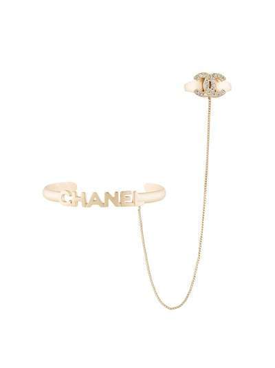 Chanel Pre-Owned кольцо и браслет с логотипом CC