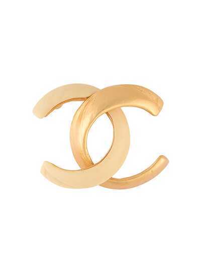 Chanel Pre-Owned брошь 2000-го года с логотипом CC
