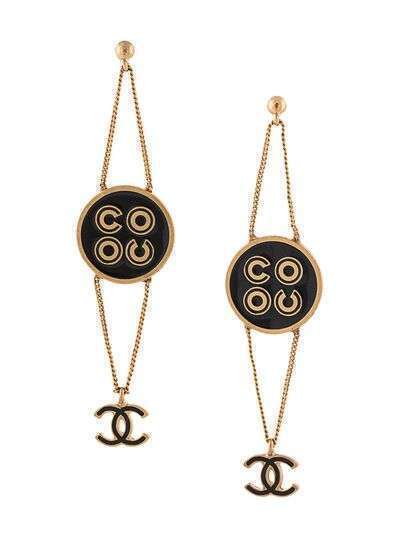 Chanel Pre-Owned серьги 2001-го года с логотипом CC