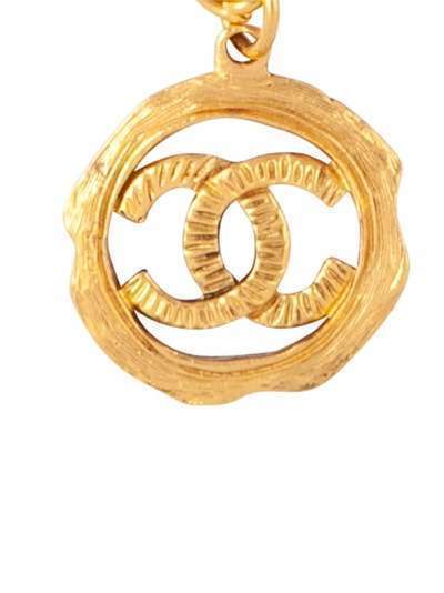 Chanel Pre-Owned позолоченное колье 1980-х годов с логотипом CC
