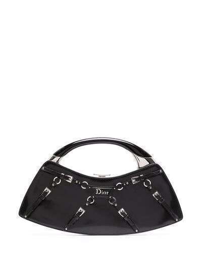 Christian Dior маленькая сумка-тоут с пряжками и логотипом