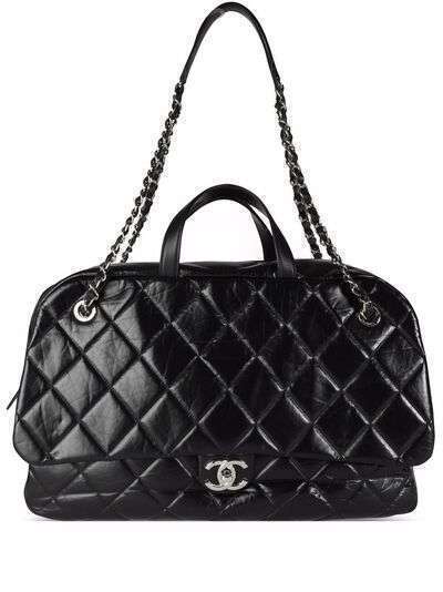 Chanel Pre-Owned CC diamond-quilted bowling bag