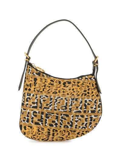 Fendi Pre-Owned сумка на плечо с леопардовым принтом и логотипом FF