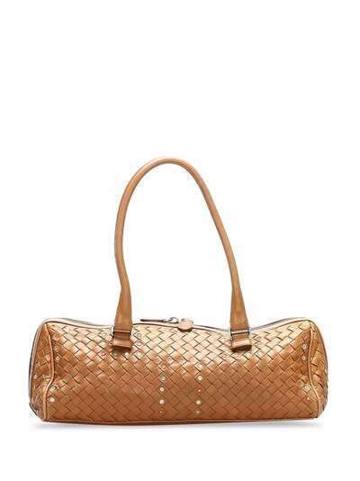 Bottega Veneta Pre-Owned сумка Boston с плетением Intrecciato и заклепками