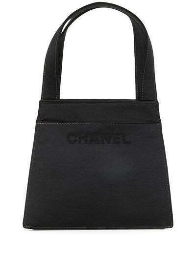 Chanel Pre-Owned сумка-тоут 1988-го года с жаккардовым логотипом