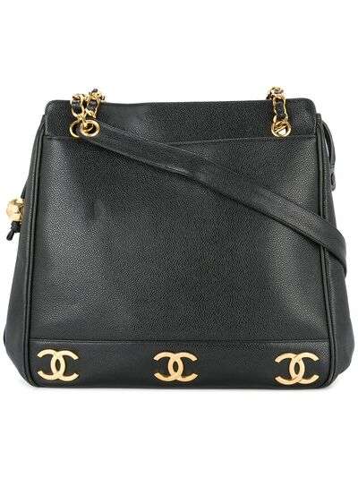 Chanel Pre-Owned logo chain shoulder bag