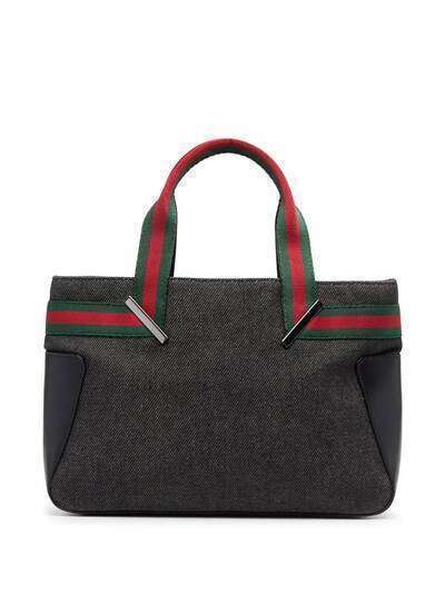 Gucci Pre-Owned джинсовая сумка Sylvie с отделкой Web