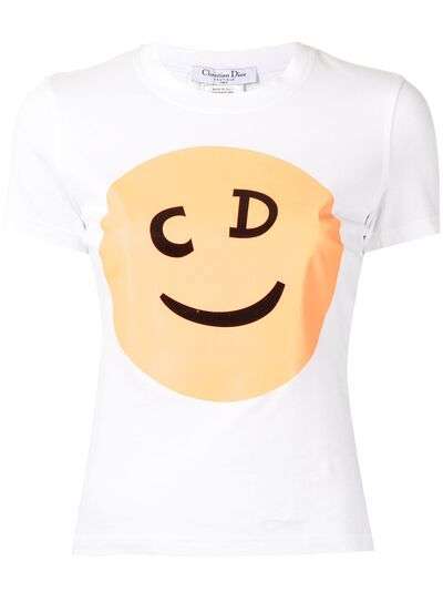 Christian Dior футболка pre-owned с принтом CD Smile
