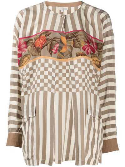 Versace Pre-Owned блузка с длинными рукавами и цветочным принтом