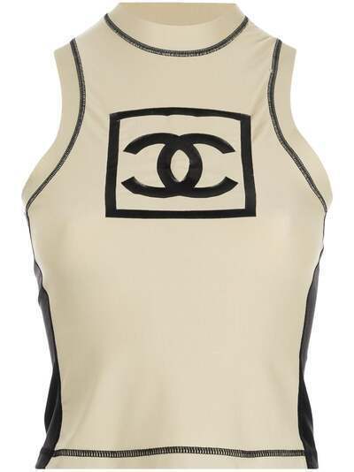 Chanel Pre-Owned топ Sport Line 2003-го года с логотипом CC