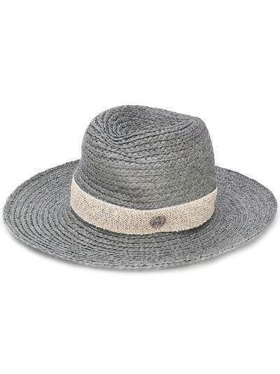Maison Michel шляпа-федора с лентой
