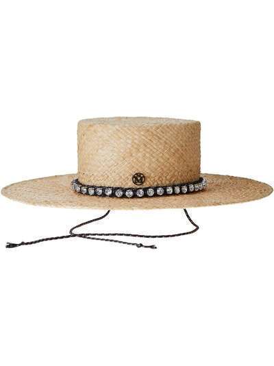 Maison Michel декорированная шляпа-федора Lana