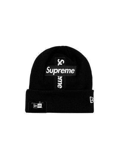Supreme шапка бини New Era Cross с логотипом