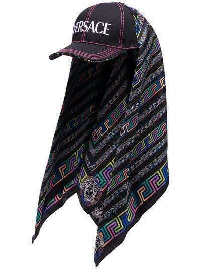 Versace scarf-detail baseball cap