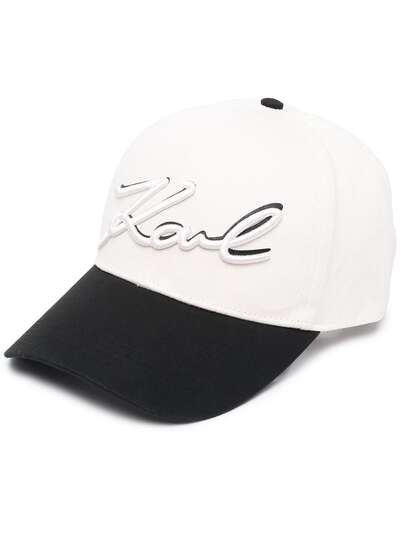 Karl Lagerfeld кепка в стиле колор-блок с нашивкой-логотипом