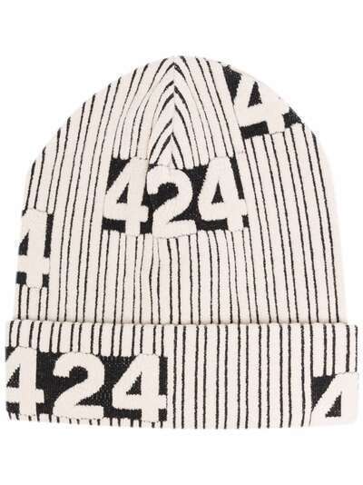 424 шапка бини с логотипом