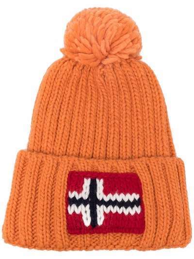 Napapijri шапка бини с вышитым логотипом